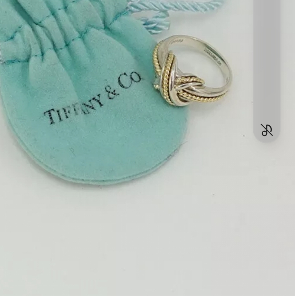 Tiffany's silver with 18k gold ring